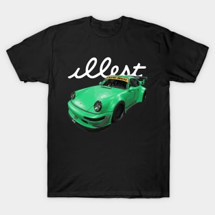 RWB 911 0964 TURBO ILLEST WIDEBODY high performance sports car German automobile STANCED FATLACE HELLAFLUSH T-Shirt